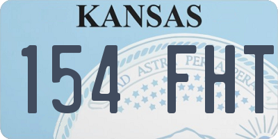 KS license plate 154FHT