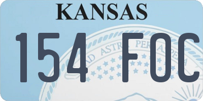 KS license plate 154FOC