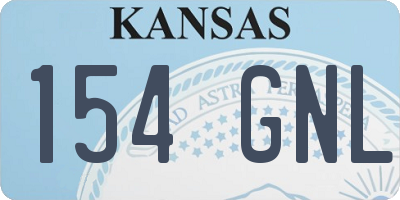 KS license plate 154GNL