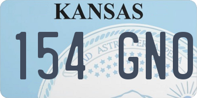 KS license plate 154GNO
