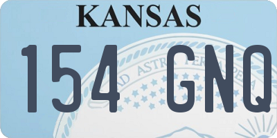 KS license plate 154GNQ