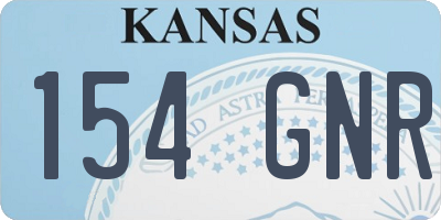 KS license plate 154GNR