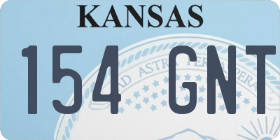 KS license plate 154GNT