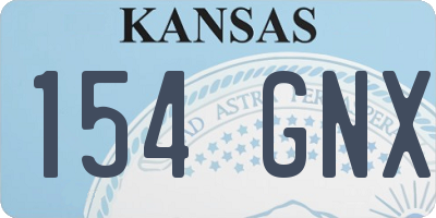 KS license plate 154GNX