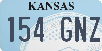 KS license plate 154GNZ