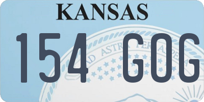 KS license plate 154GOG