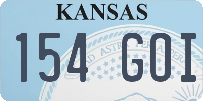 KS license plate 154GOI