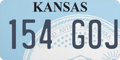 KS license plate 154GOJ