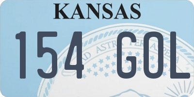KS license plate 154GOL