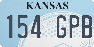 KS license plate 154GPB