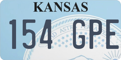 KS license plate 154GPE