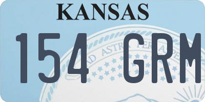 KS license plate 154GRM