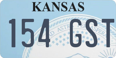 KS license plate 154GST