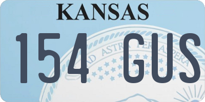 KS license plate 154GUS