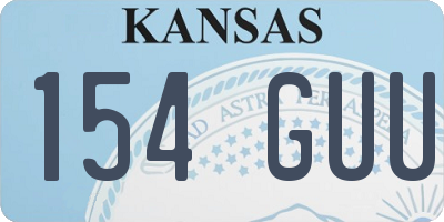 KS license plate 154GUU