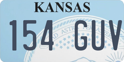 KS license plate 154GUV