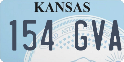 KS license plate 154GVA