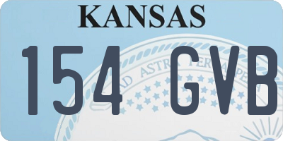KS license plate 154GVB