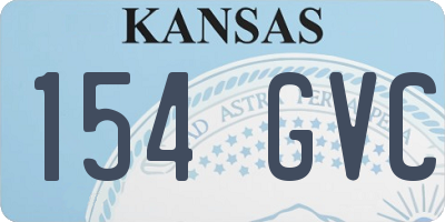 KS license plate 154GVC