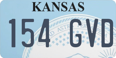KS license plate 154GVD