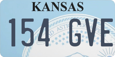 KS license plate 154GVE