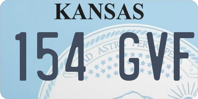 KS license plate 154GVF