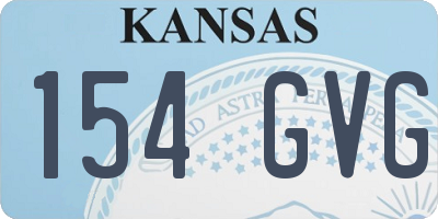 KS license plate 154GVG