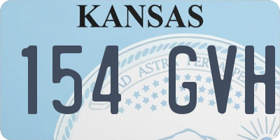 KS license plate 154GVH