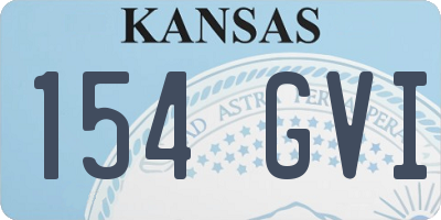 KS license plate 154GVI