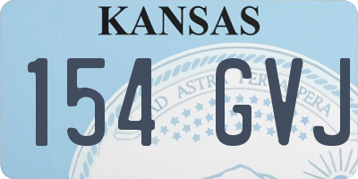 KS license plate 154GVJ