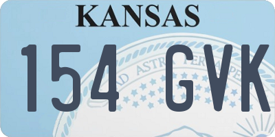 KS license plate 154GVK