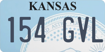 KS license plate 154GVL