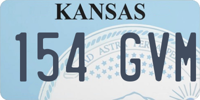 KS license plate 154GVM