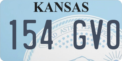 KS license plate 154GVO