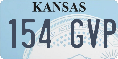 KS license plate 154GVP
