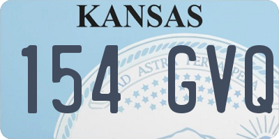 KS license plate 154GVQ