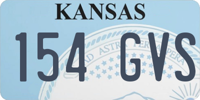 KS license plate 154GVS