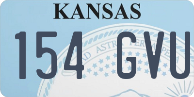 KS license plate 154GVU
