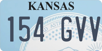 KS license plate 154GVV