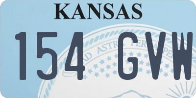 KS license plate 154GVW