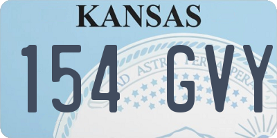 KS license plate 154GVY