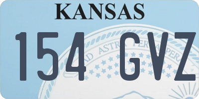 KS license plate 154GVZ