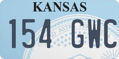 KS license plate 154GWC