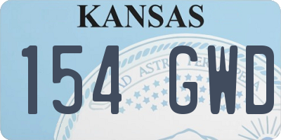 KS license plate 154GWD