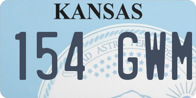 KS license plate 154GWM