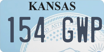 KS license plate 154GWP