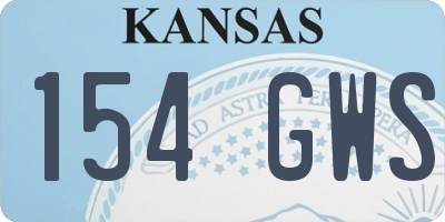 KS license plate 154GWS