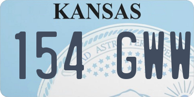 KS license plate 154GWW