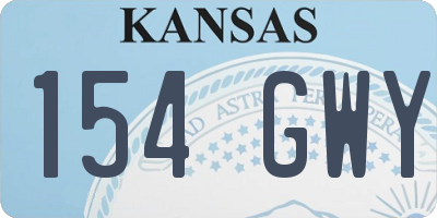 KS license plate 154GWY