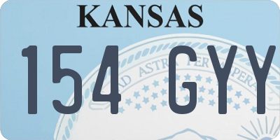 KS license plate 154GYY